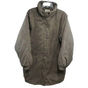 St Johns Bay Coat Women's Brown Jacket Mid Length Size 1X